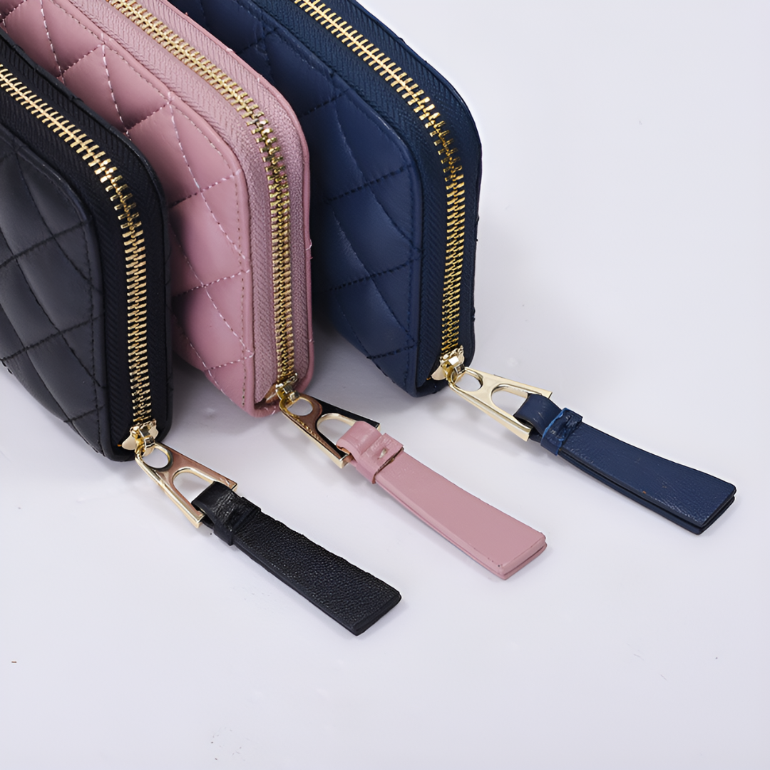 Midnight Quilted Wallet – FIORENE
