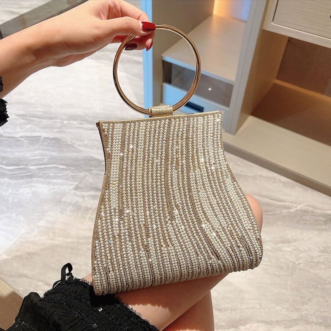 Golden Crystal Handbag – FIORENE