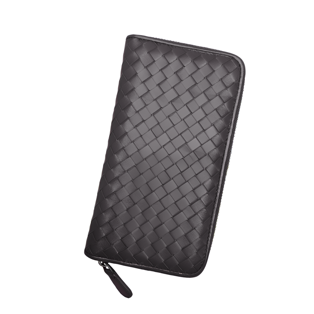 Charcoal Weave Wallet – FIORENE
