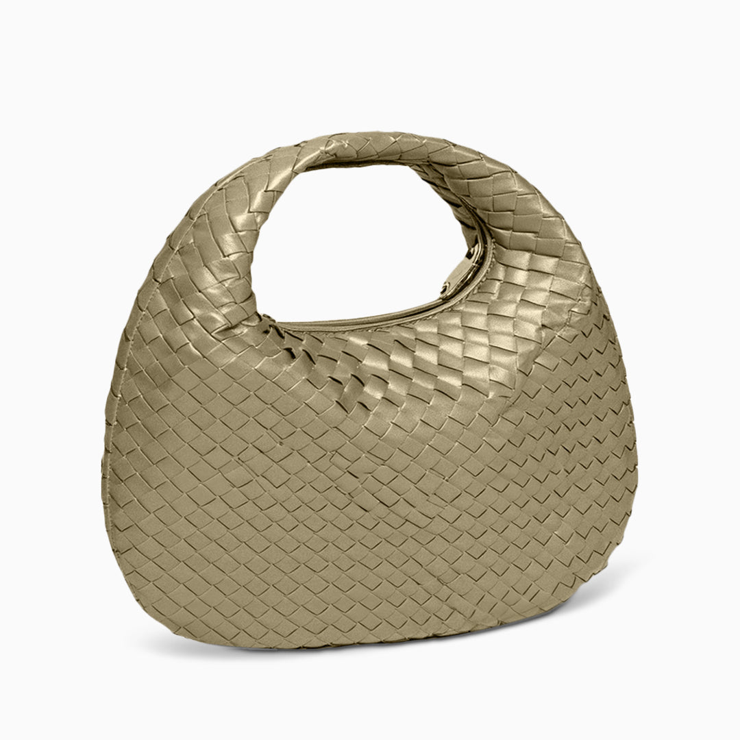 Noir Eclipse Woven Handbag – FIORENE