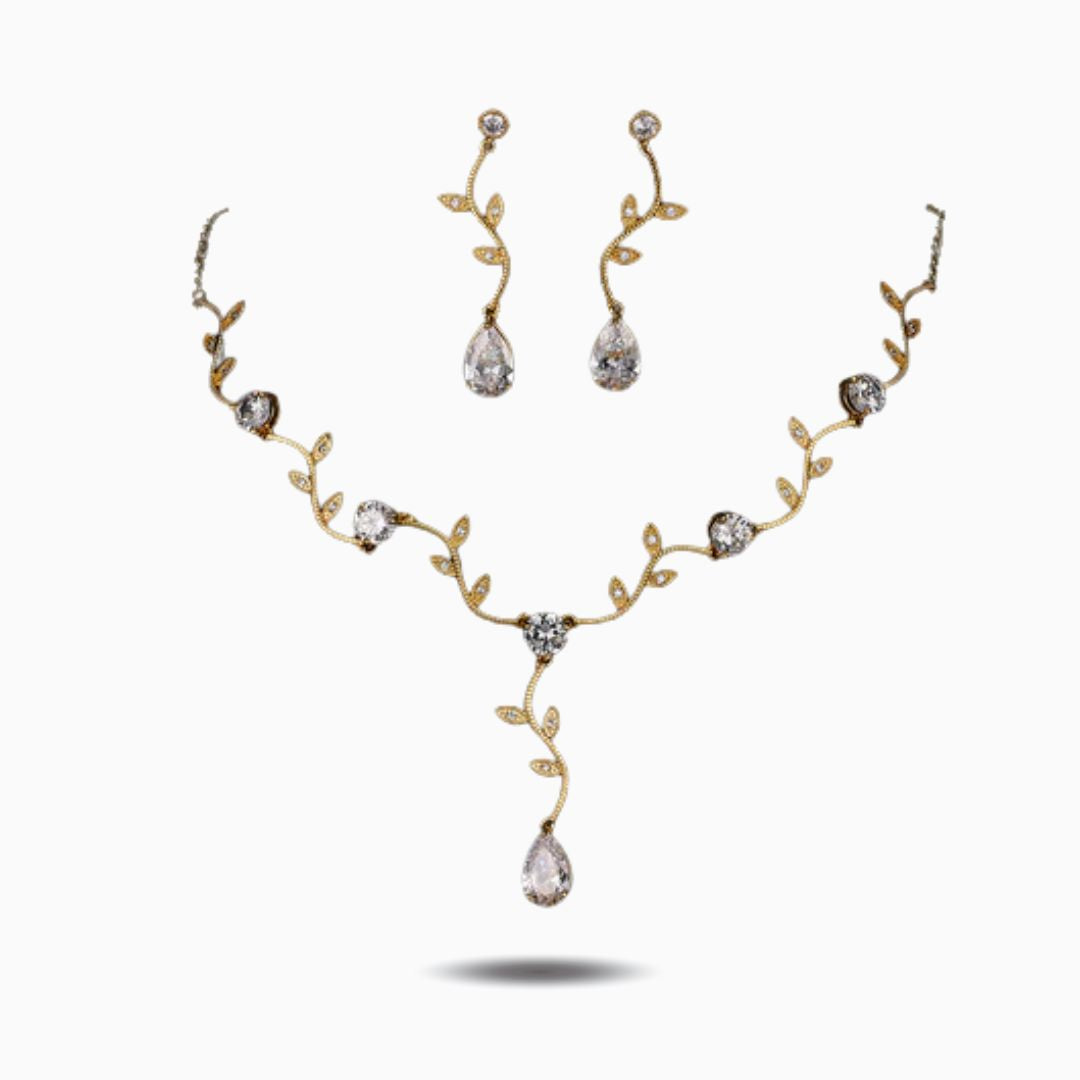 Golden Blossom Necklace Set – FIORENE