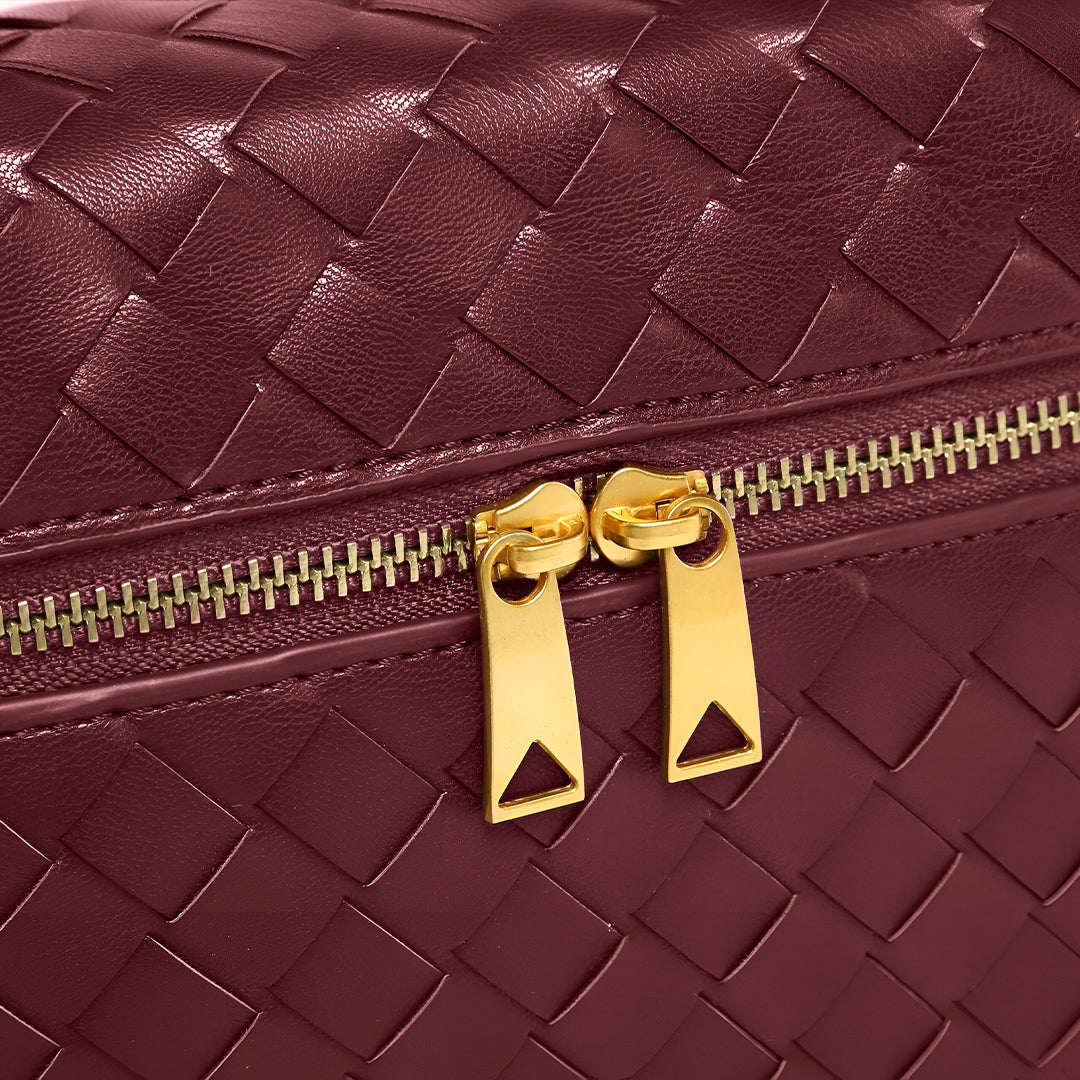 Woven Boxy Crossbody Bag - FIORENE