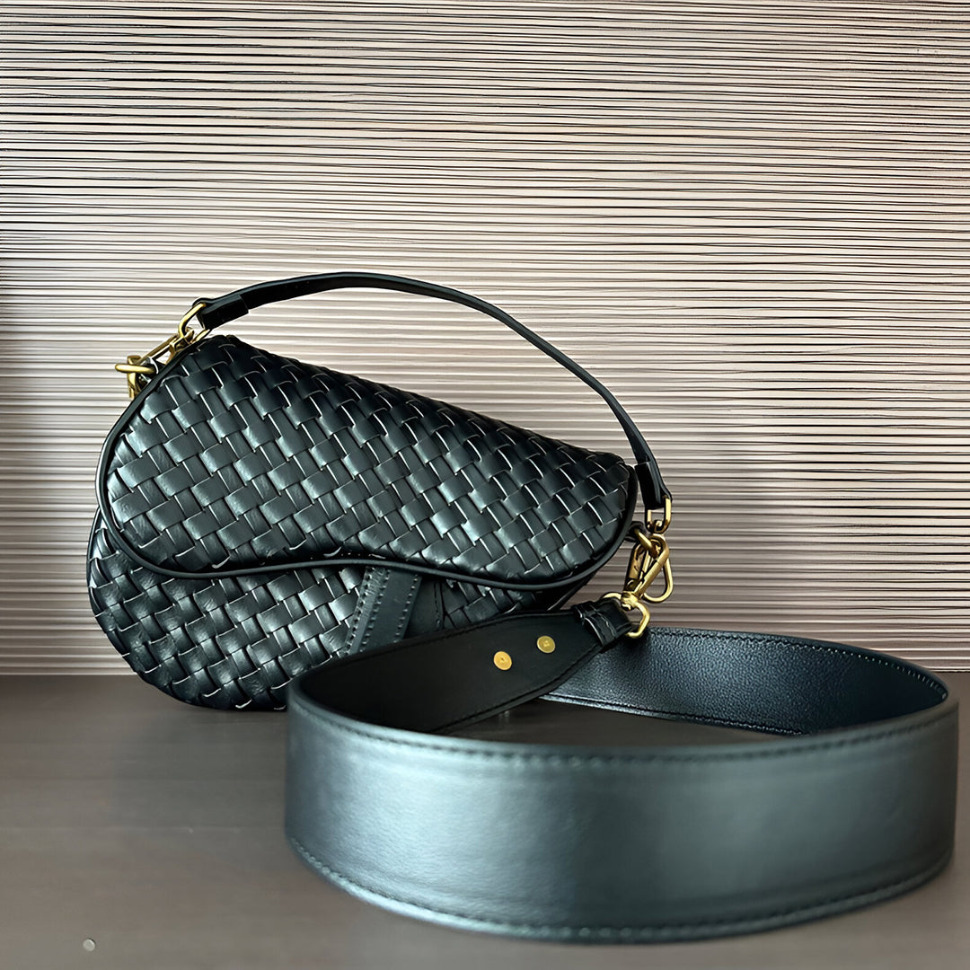 Obsidian Woven Handbag – FIORENE