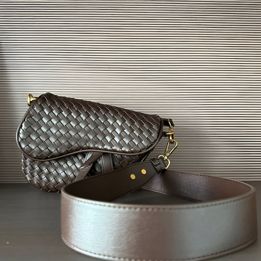 Obsidian Woven Handbag – FIORENE