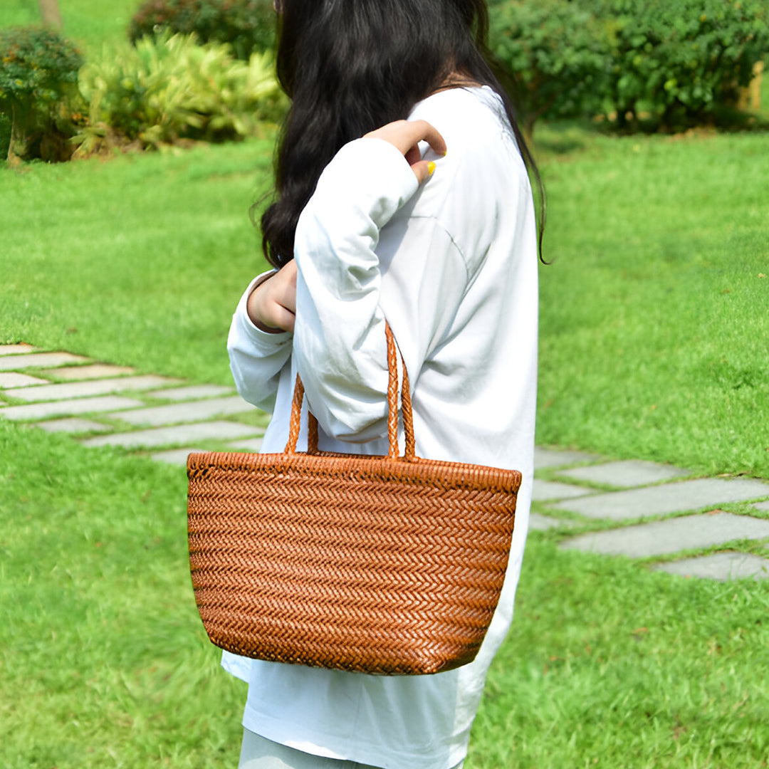 Woven Beach Tote Bag - FIORENE