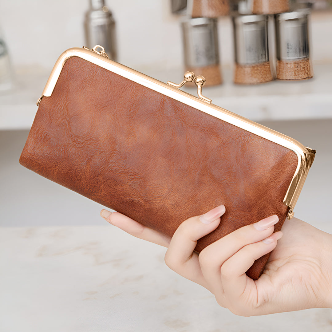 Velvet Noir Kisslock Wallet – FIORENE