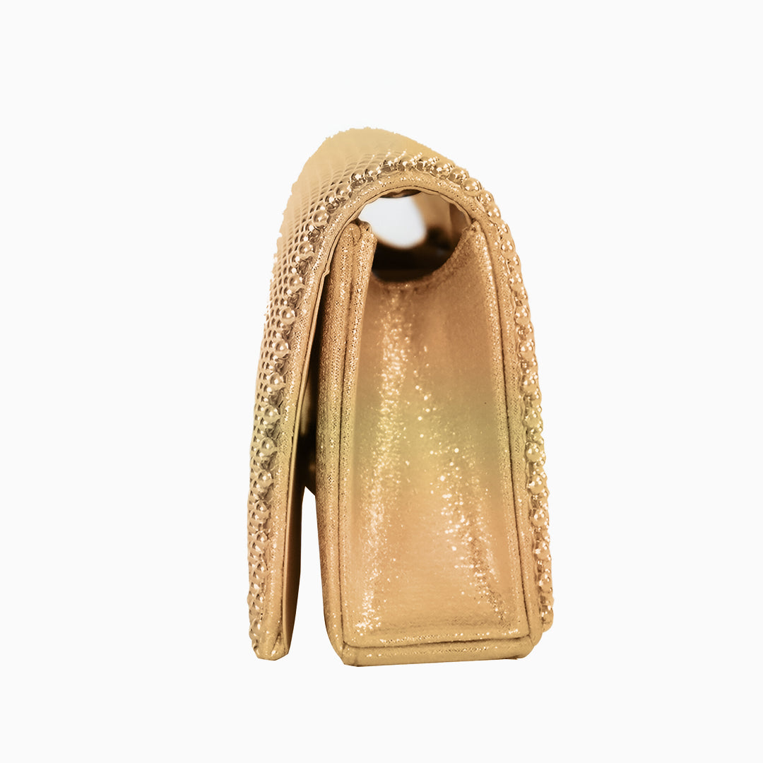 Golden Mesh Crossbody Bag - FIORENE
