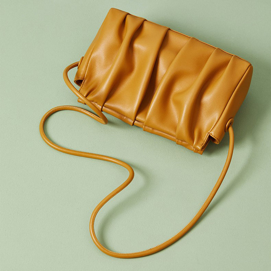 Ivory Pleat Crossbody Bag – FIORENE