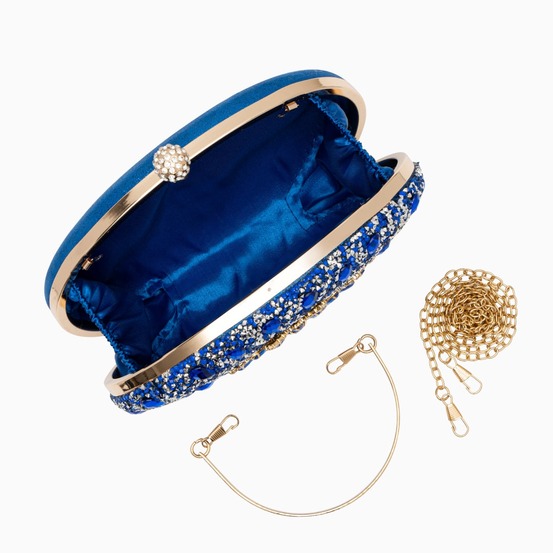 Celeste Midnight Oval Clutch – FIORENE