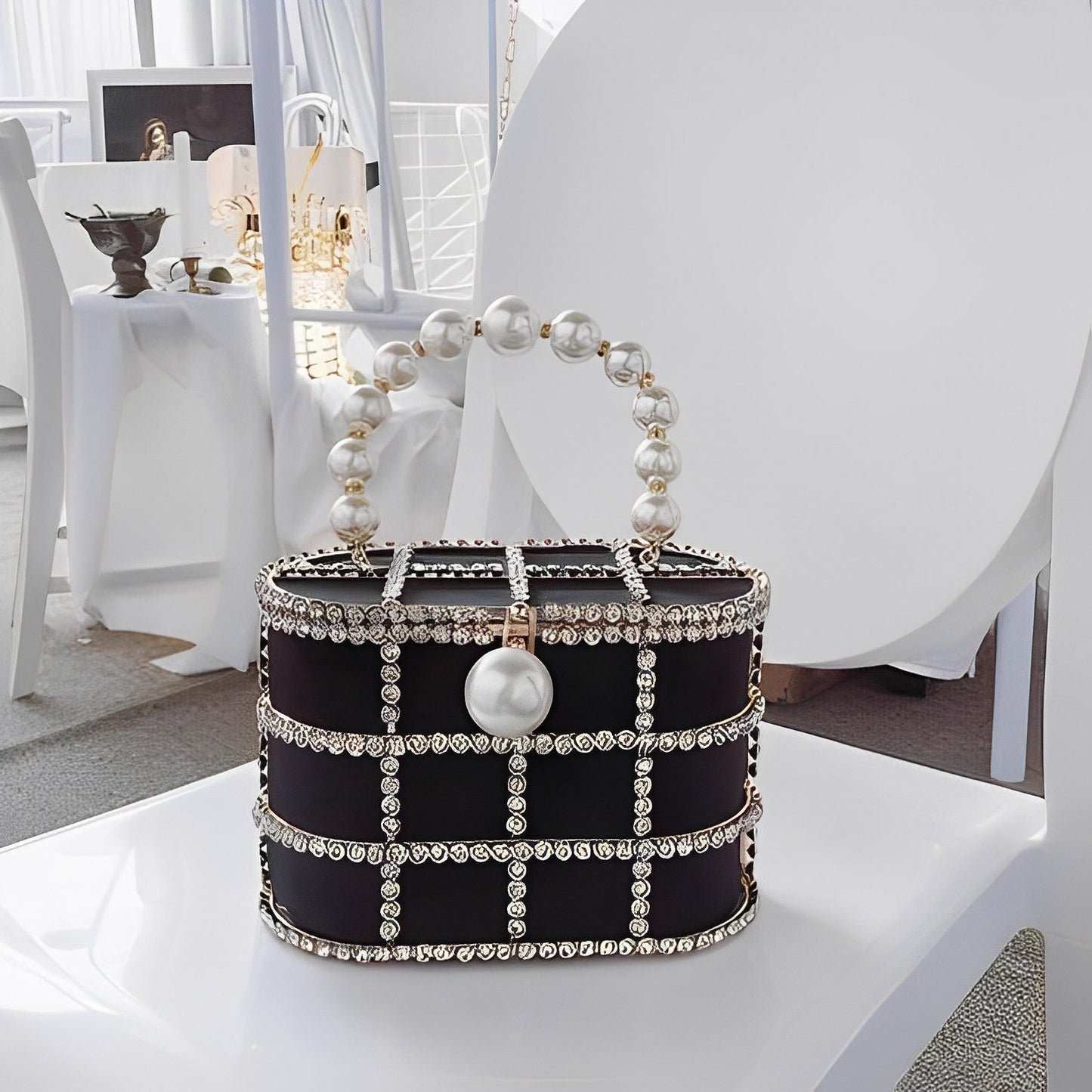 Vienna Pearl Cage Handbag – FIORENE