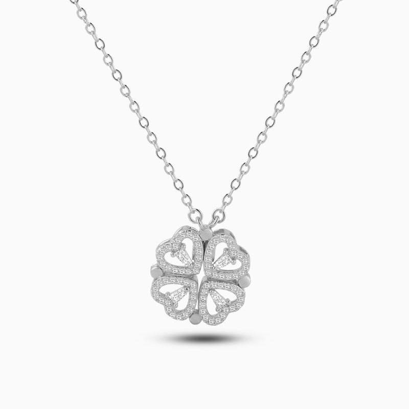 Dual Style Heart Clover Necklace - FIORENE
