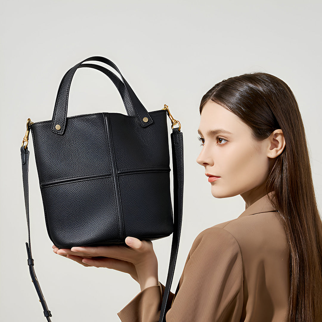 Chestnut Line Bucket Shoulder Bag – FIORENE