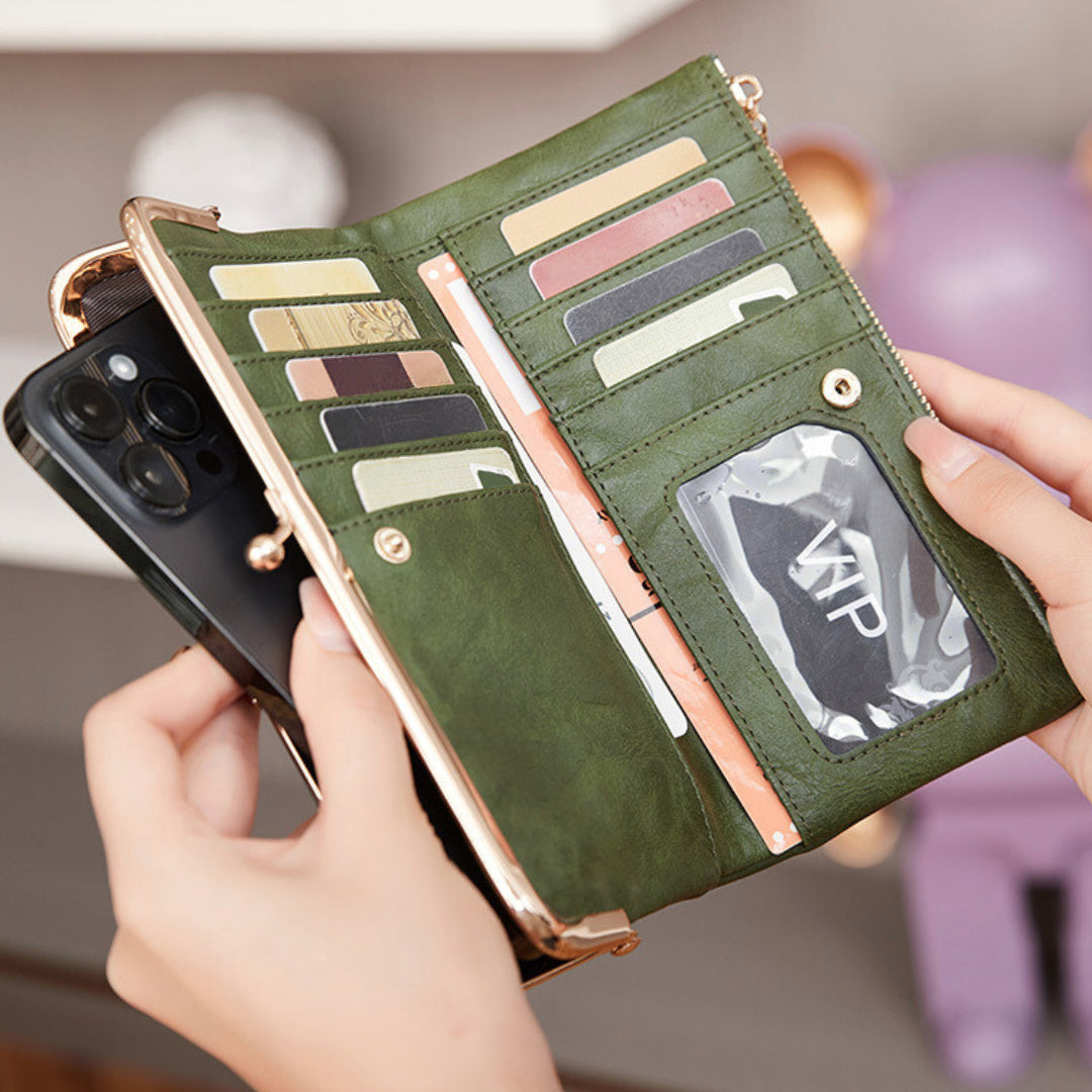 Velvet Noir Kisslock Wallet – FIORENE
