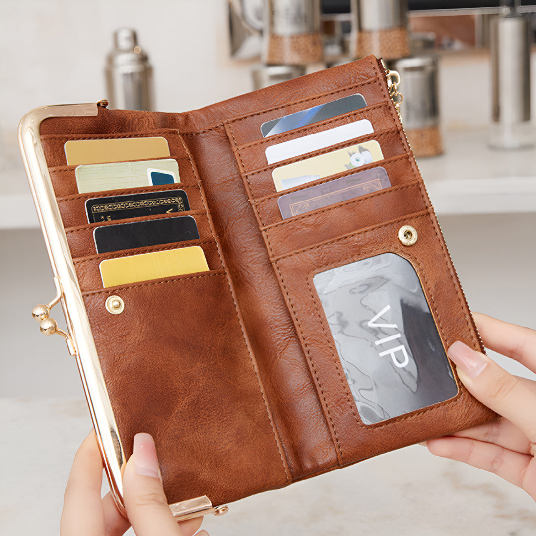 Velvet Noir Kisslock Wallet – FIORENE