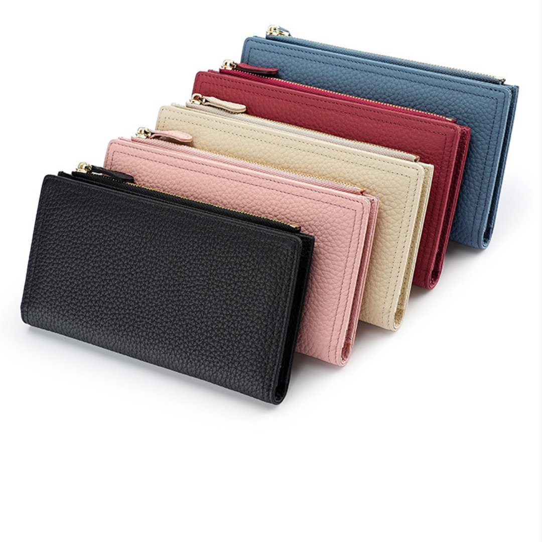 Black Pebble Slim Wallet – FIORENE