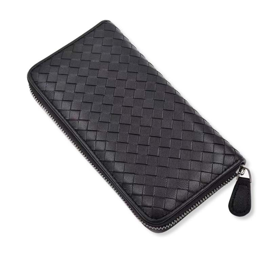 Charcoal Weave Wallet – FIORENE