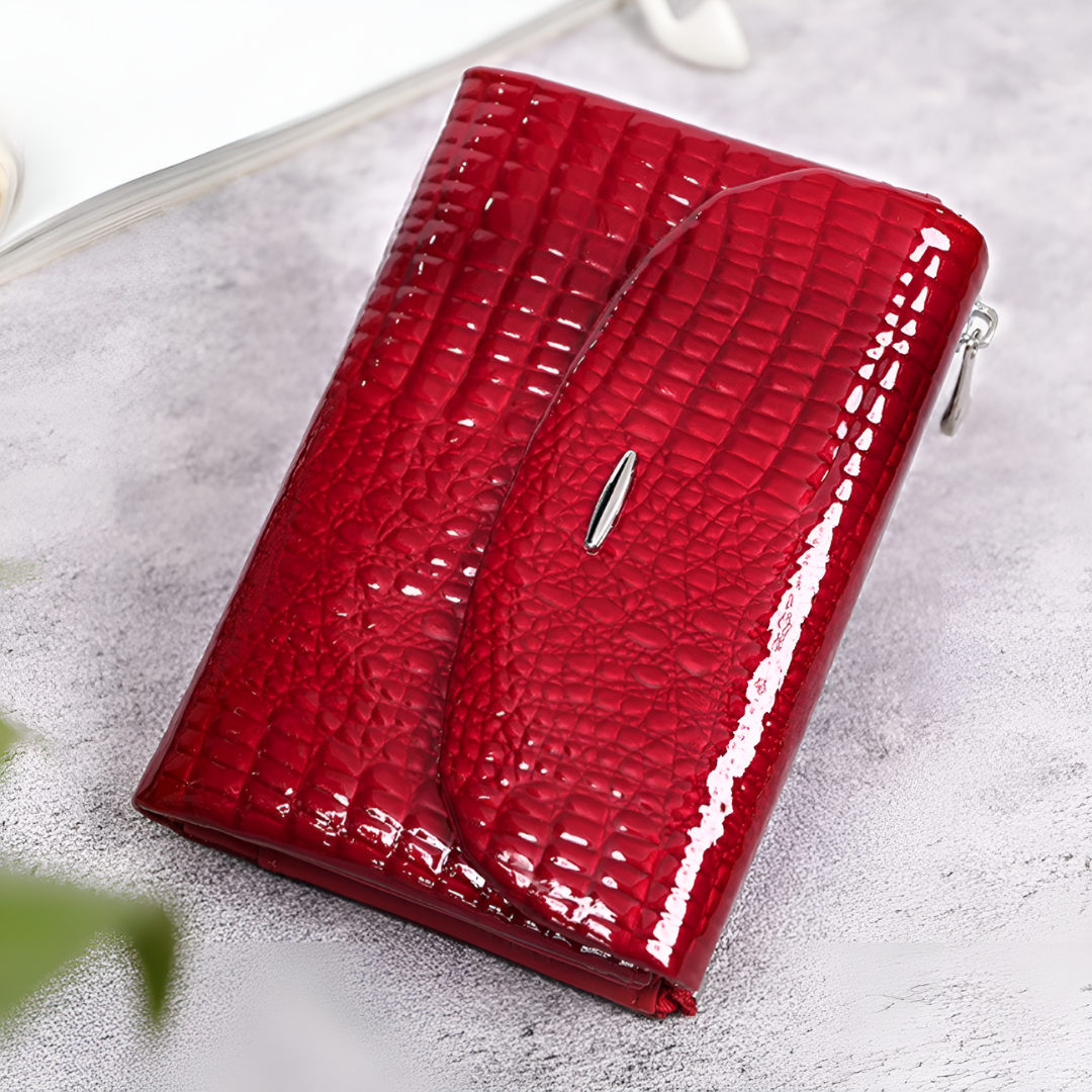 Crimson Croco Wallet – FIORENE