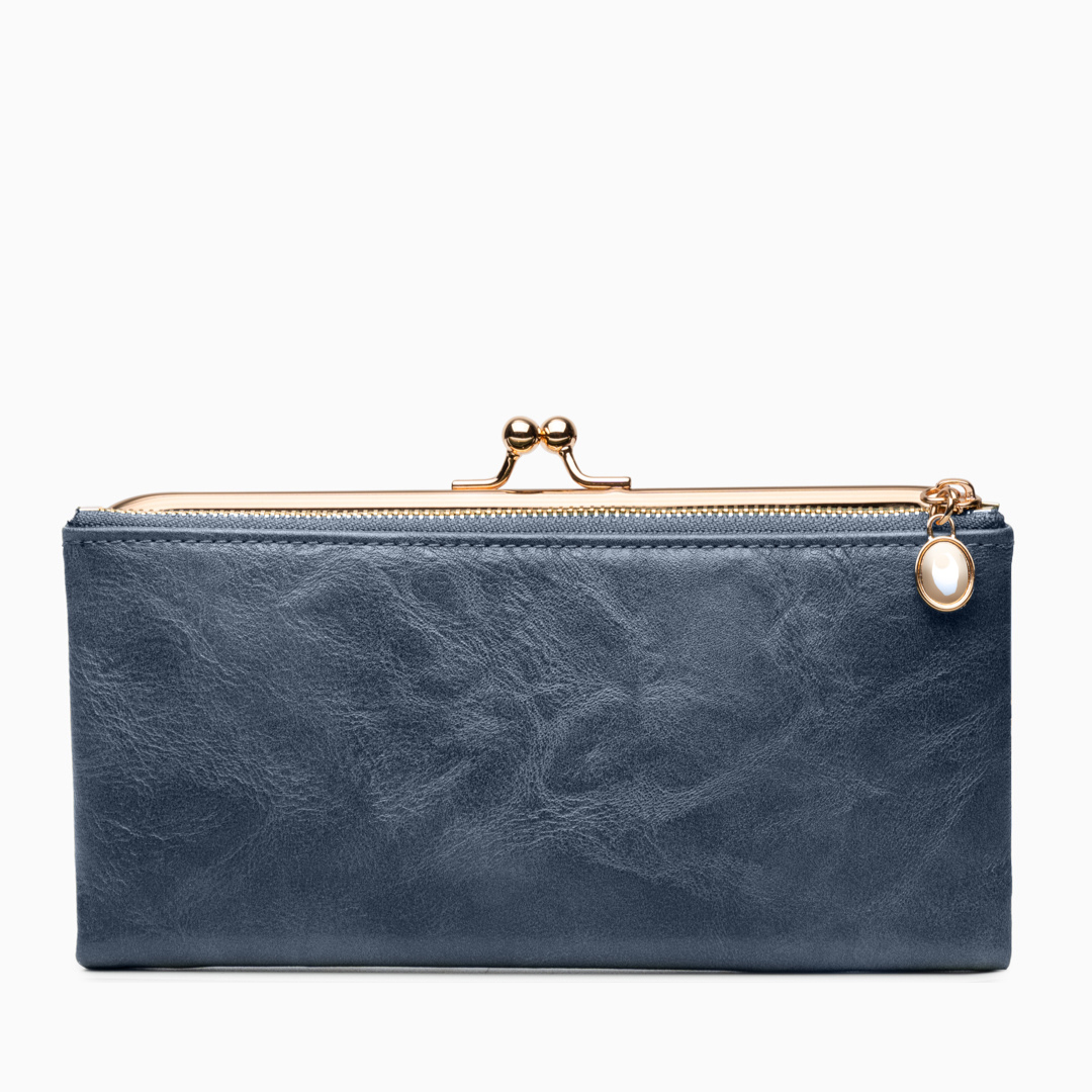 Velvet Noir Kisslock Wallet – FIORENE