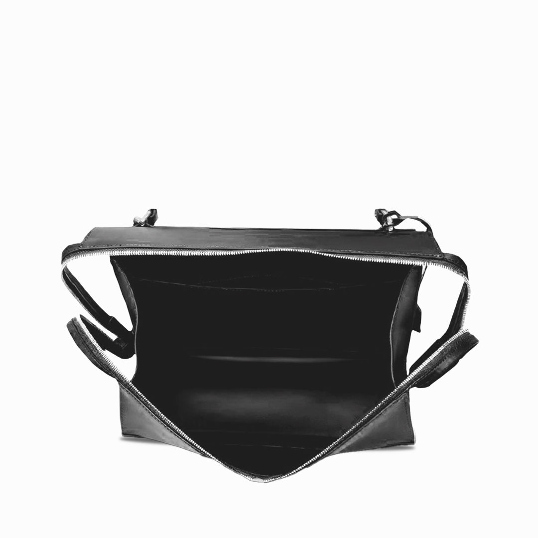 Sleek Structure Zip Shoulder Bag – FIORENE
