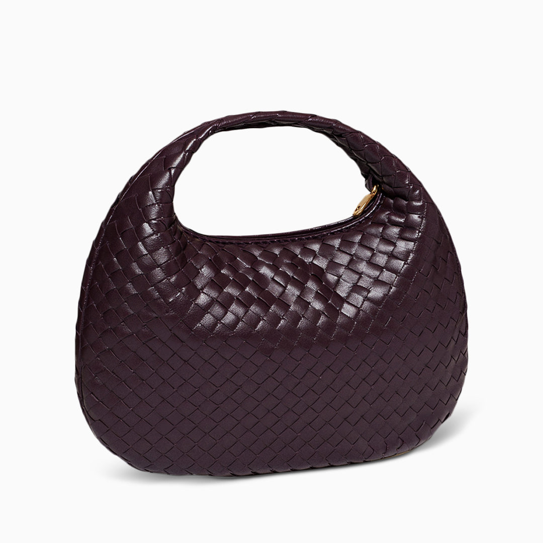 Noir Eclipse Woven Handbag – FIORENE
