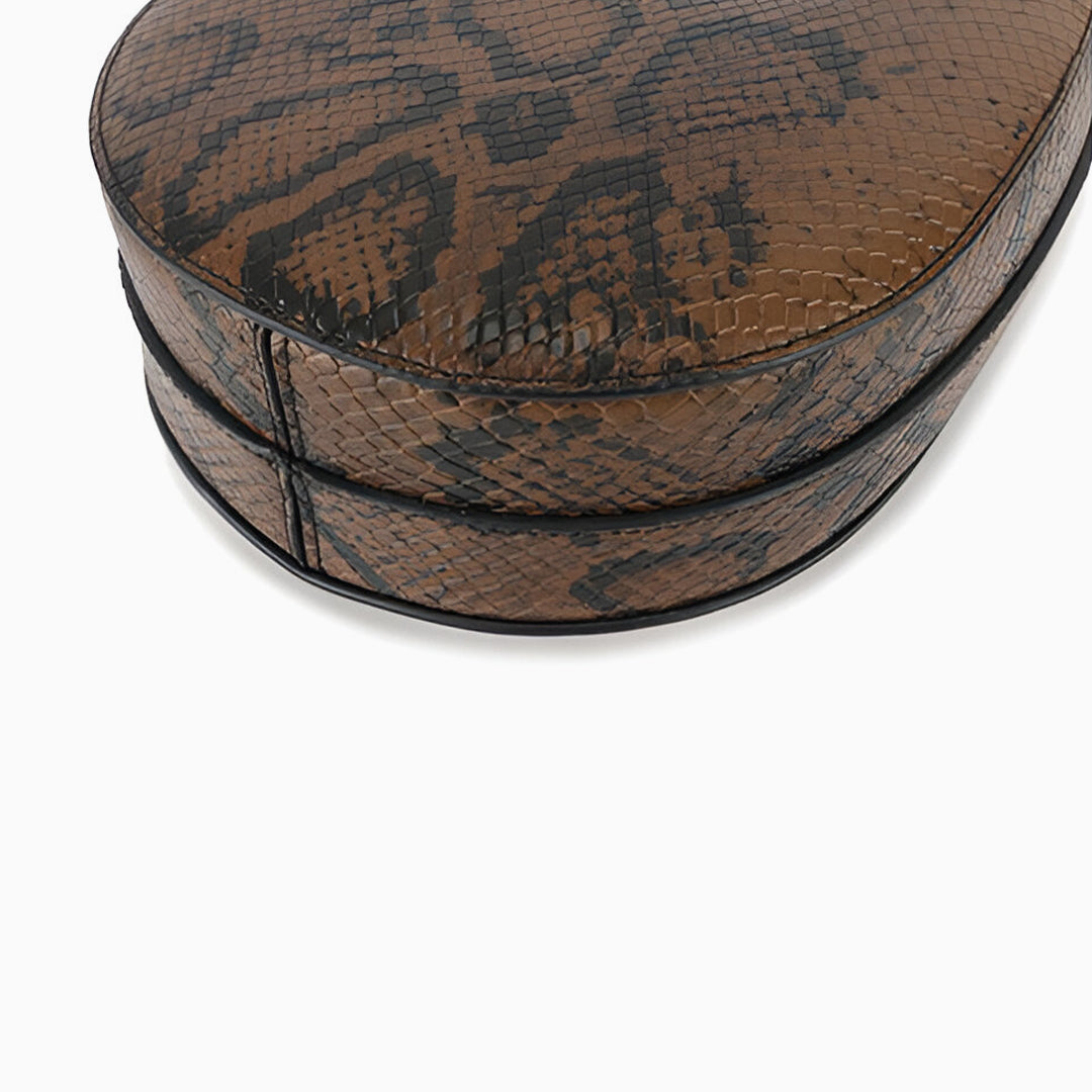 Snake Print Sculpted Handbag - FIORENE