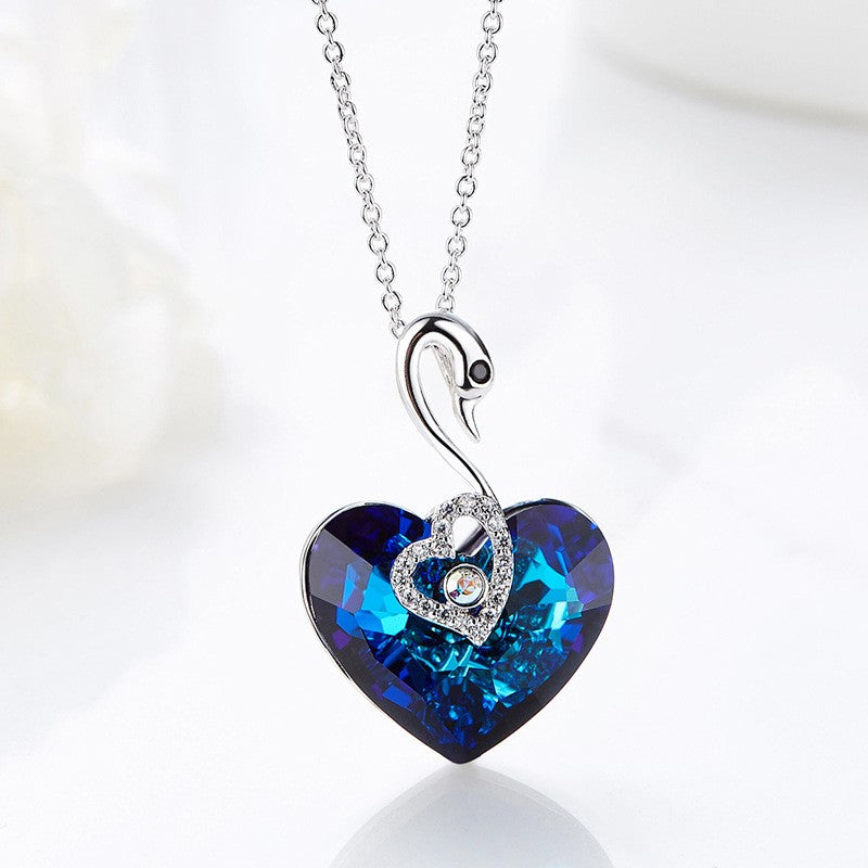 Swanlake Crystal Heart Pendant – FIORENE