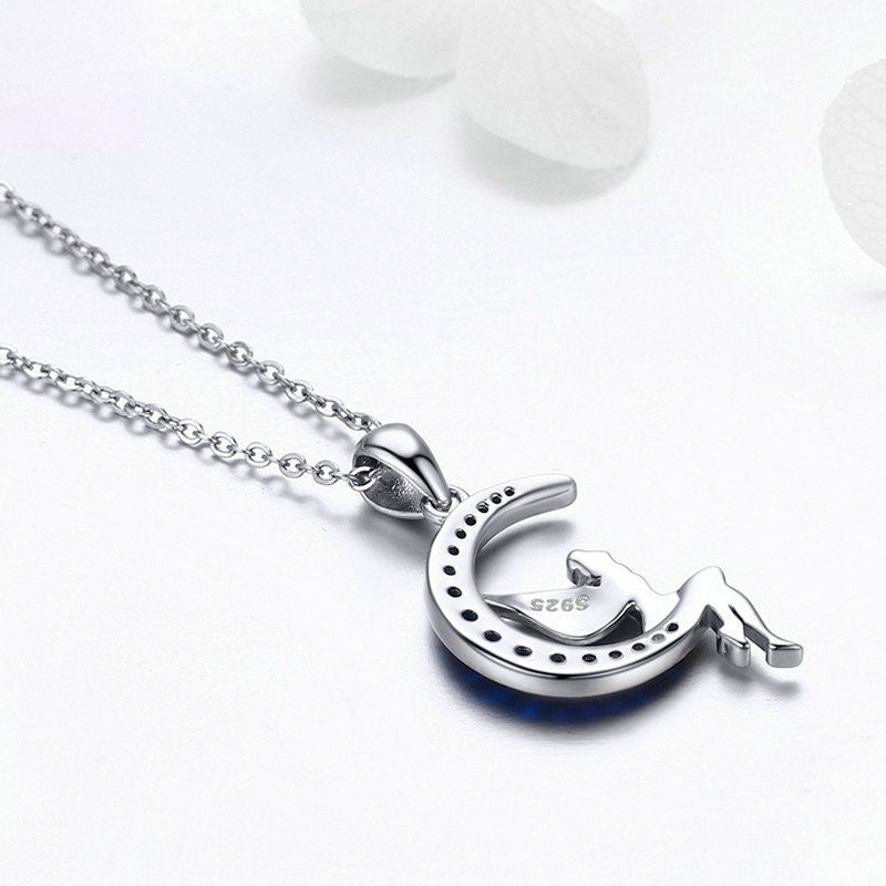 Celestina Fairy Moon Pendant Necklace – FIORENE
