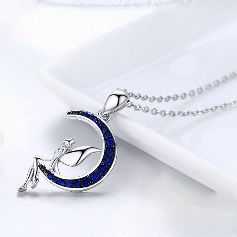 Celestina Fairy Moon Pendant Necklace – FIORENE