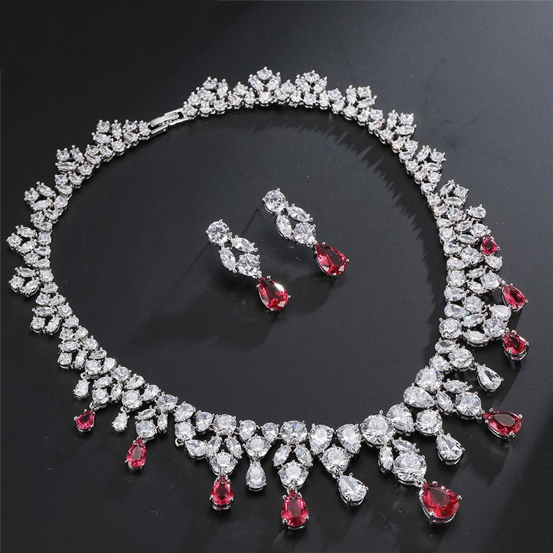 Royal Sapphire Elegance Necklace Set – FIORENE