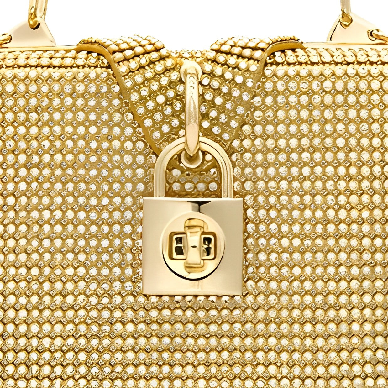 Golden Lock Radiance Clutch – FIORENE
