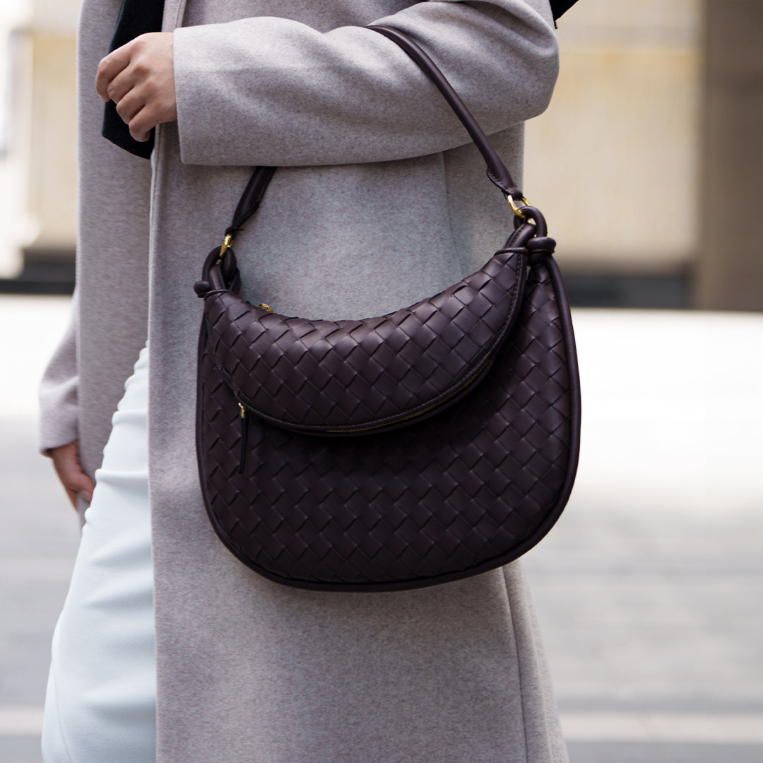 Espresso Woven Handbag – FIORENE