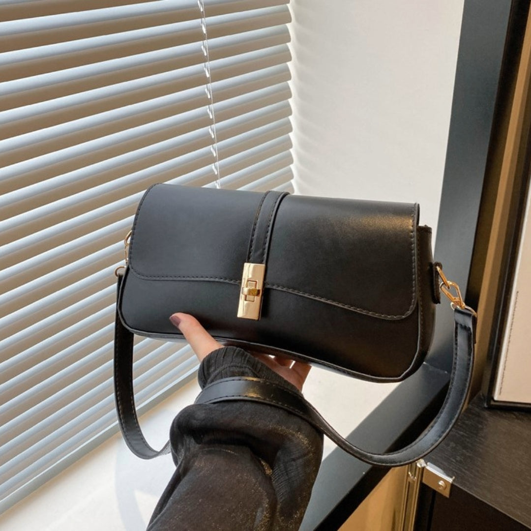 Sleek Leather Shoulder Bag - FIORENE