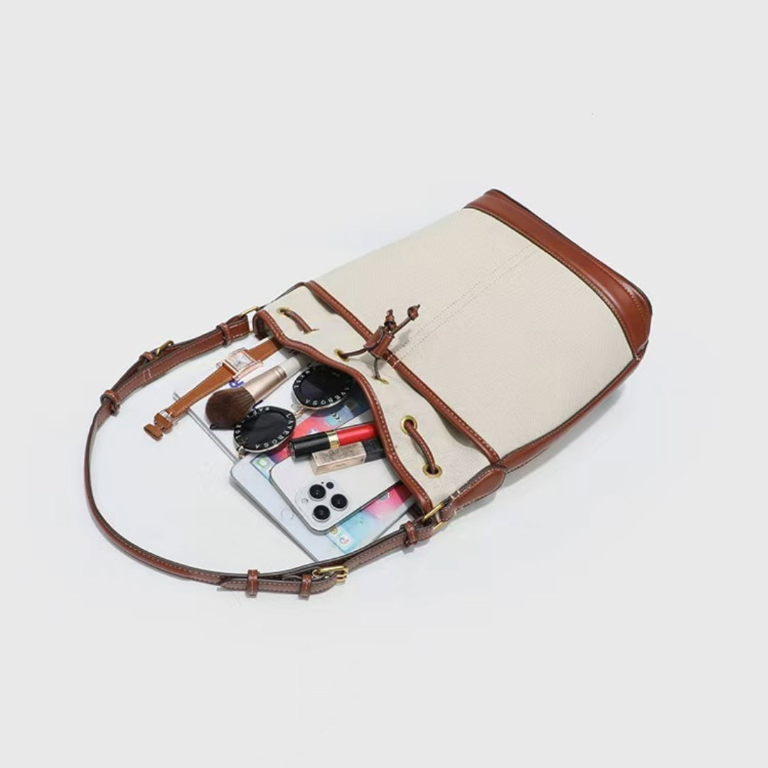 Classic Drawstring Shoulder Bag - FIORENE