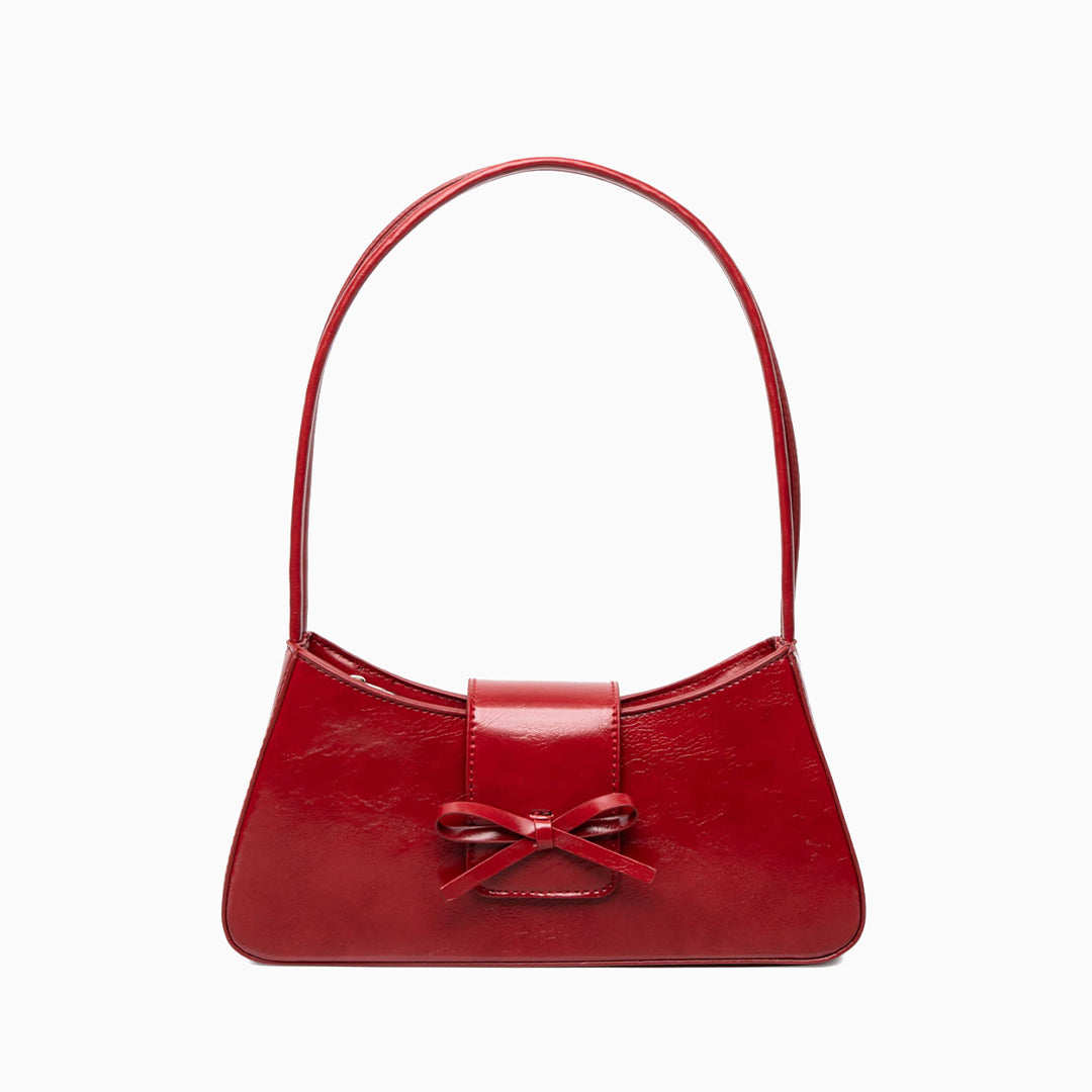 Scarlet Bow Charm Handbag - FIORENE