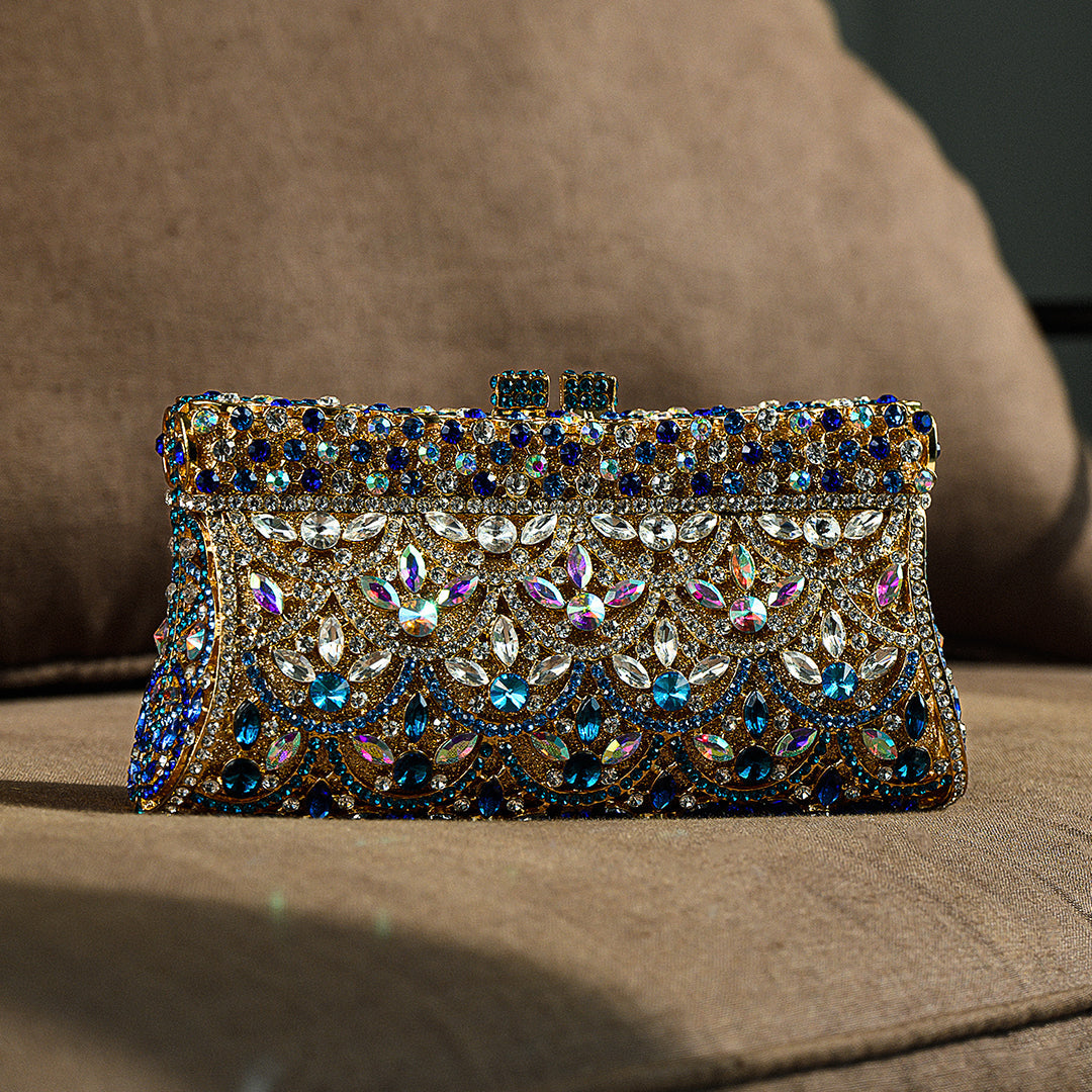 Sapphire Gilded Radiance Clutch – FIORENE