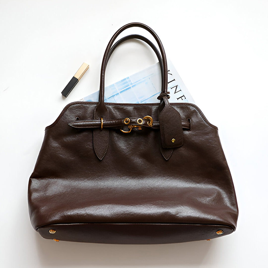 Timeless Leather Executive Handbag - FIORENE