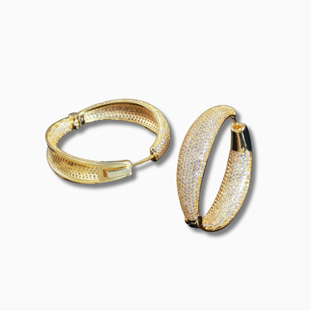 Aurora Pavé Earrings – FIORENE