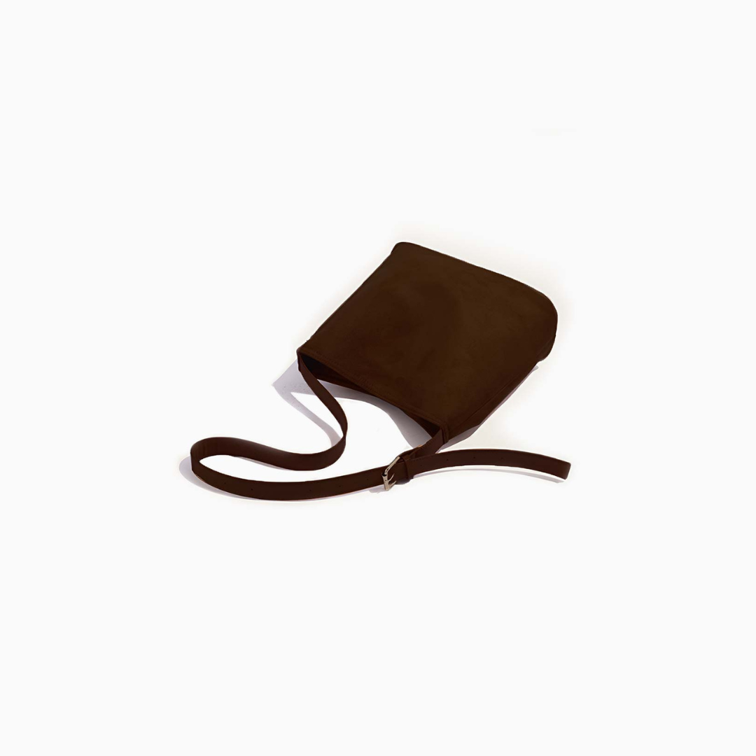 Mocha Suede Crossbody Bag – FIORENE