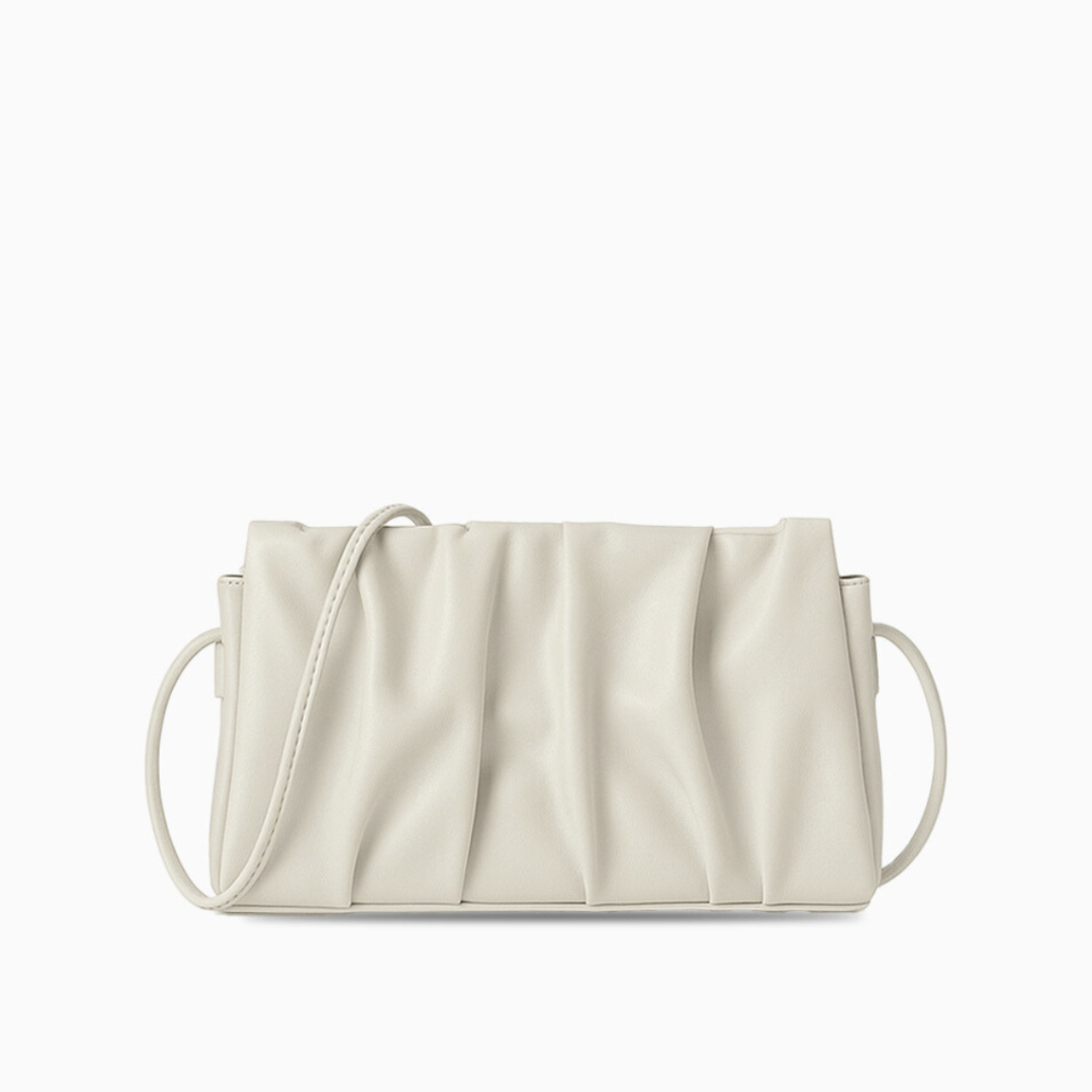 Ivory Pleat Crossbody Bag – FIORENE