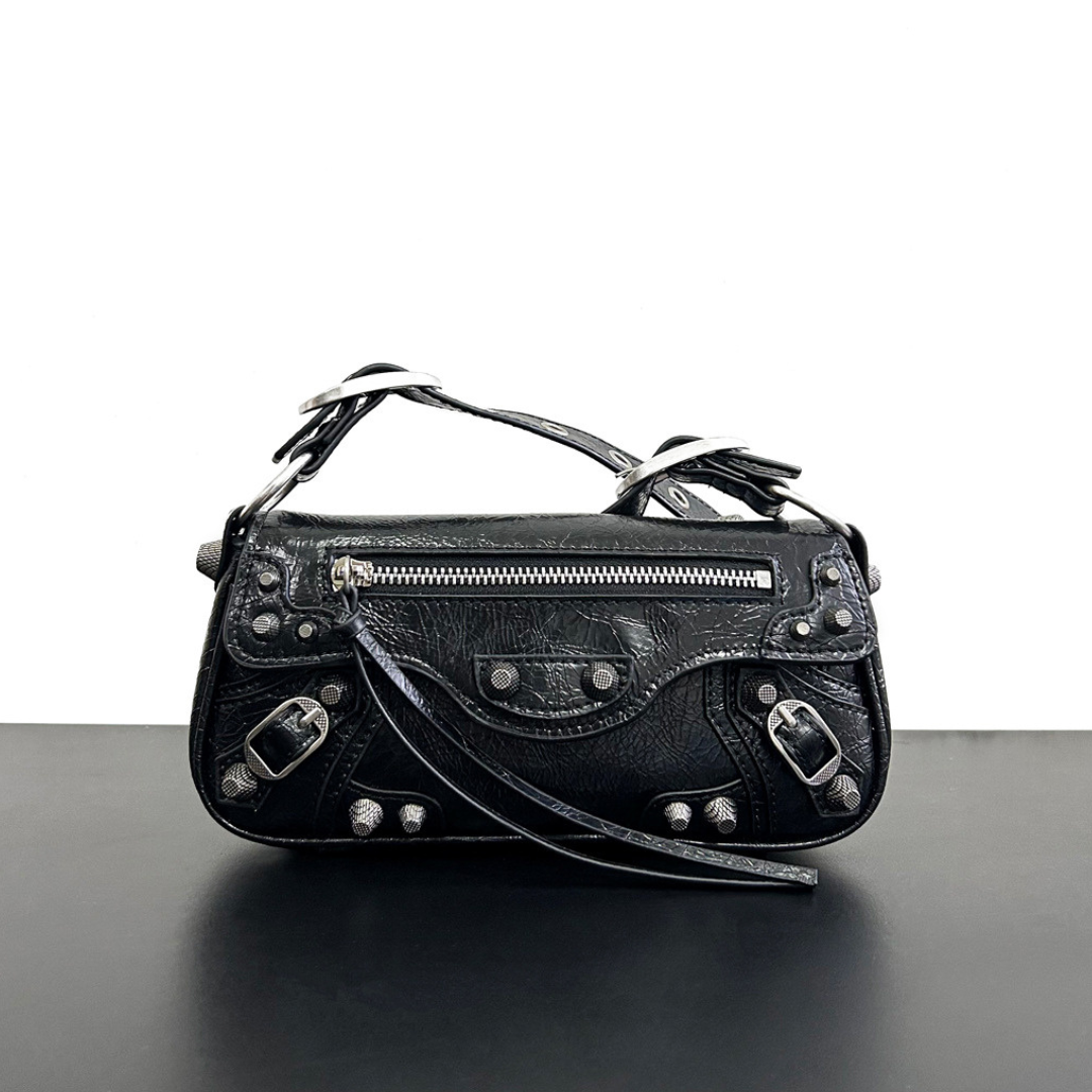Midnight Edge Moto Shoulder Bag – FIORENE