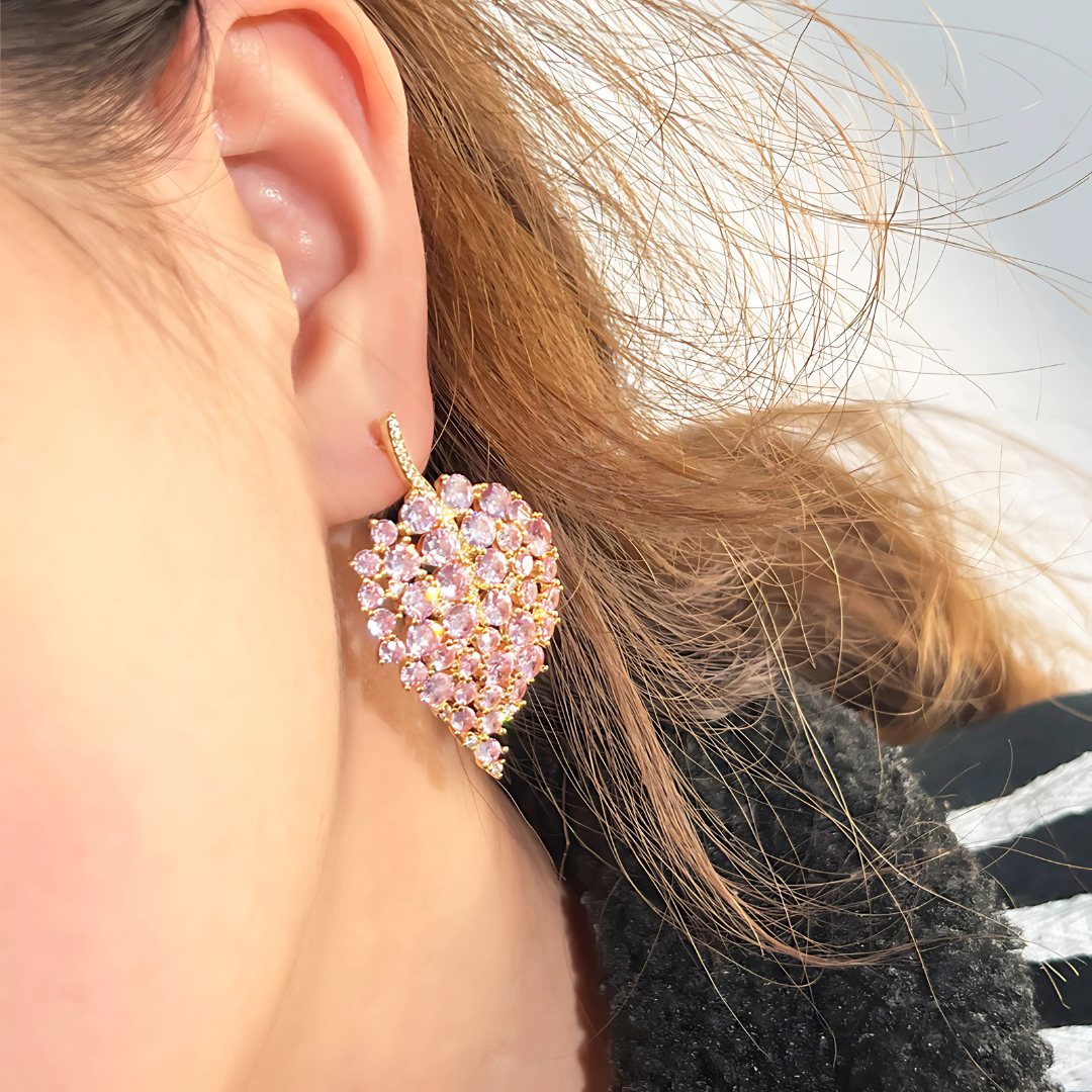 Blush Golden Petal Earrings – FIORENE