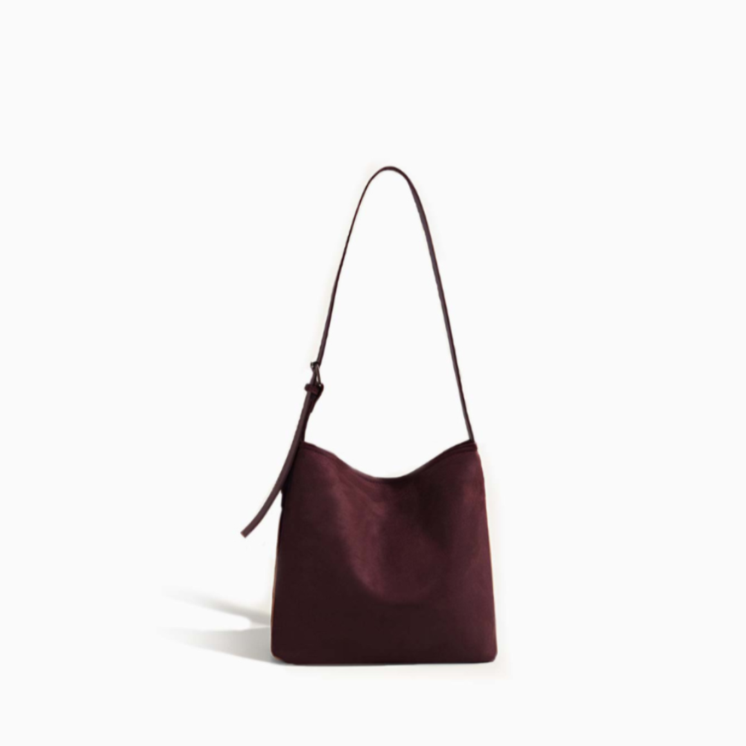Mocha Suede Crossbody Bag – FIORENE