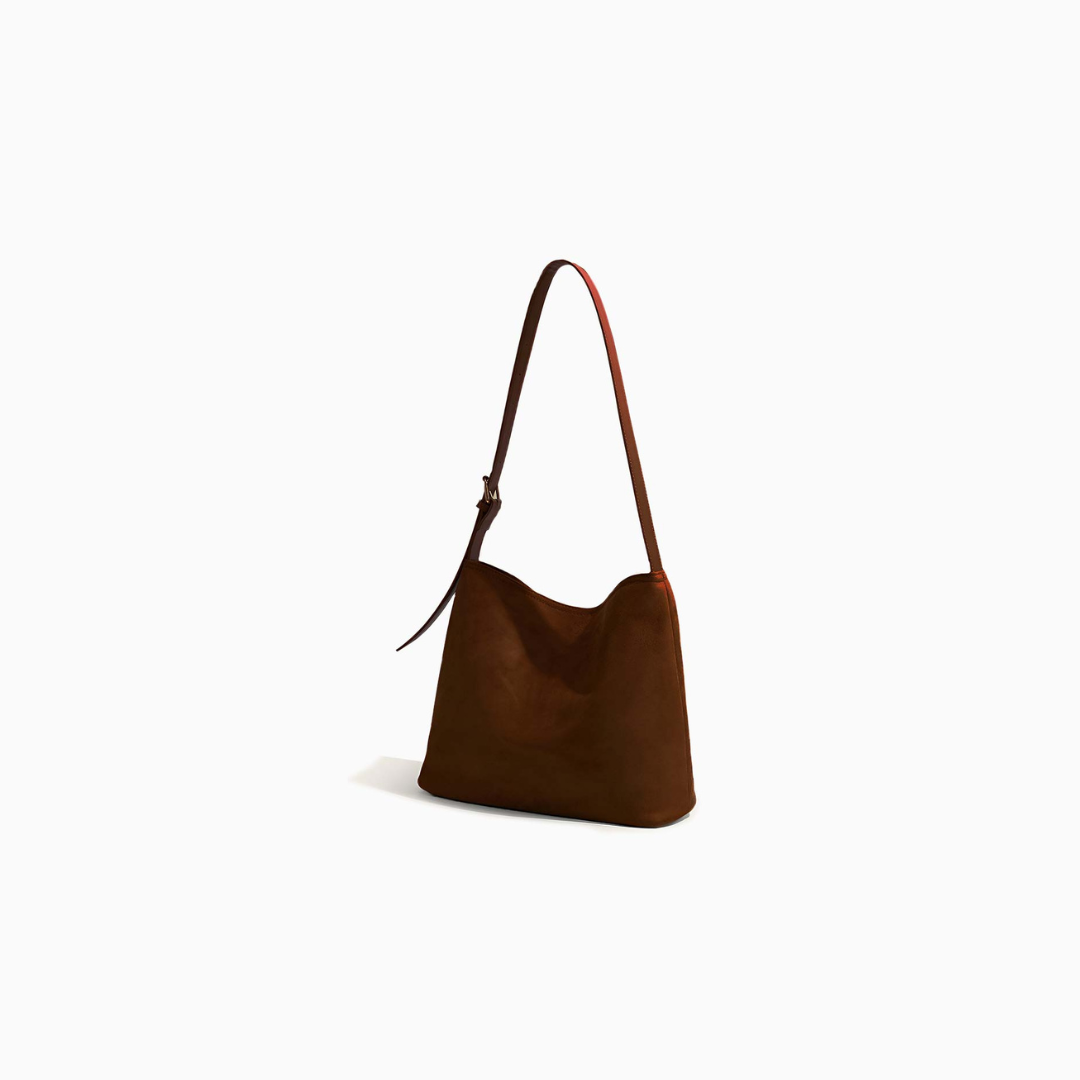 Mocha Suede Crossbody Bag – FIORENE