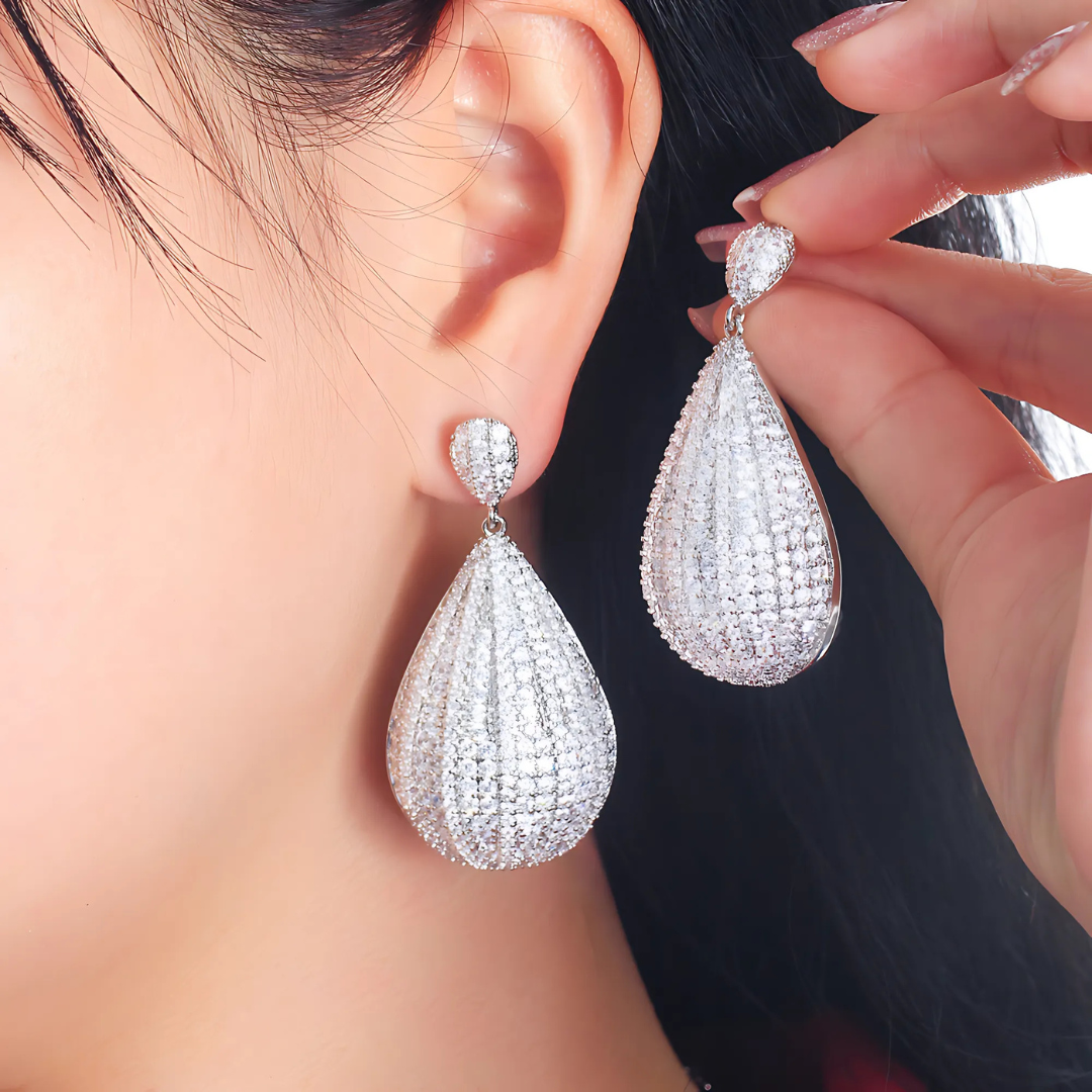 Crystal Dewdrop Earrings – FIORENE