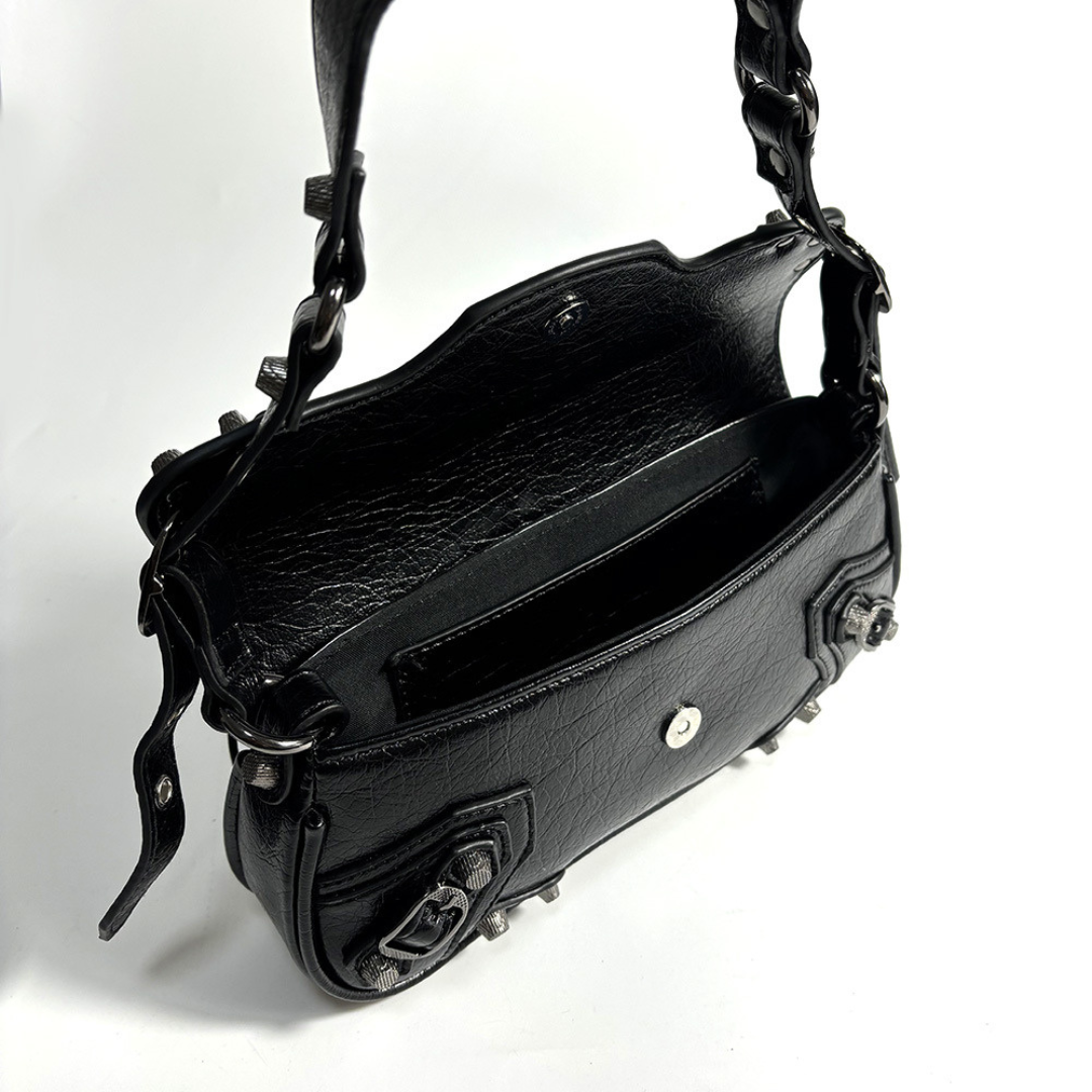 Midnight Edge Moto Shoulder Bag – FIORENE