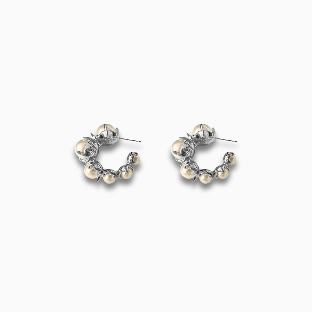 Golden Pearl Bloom Earrings – FIORENE