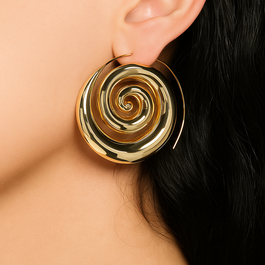 Golden Spiral Earrings – FIORENE