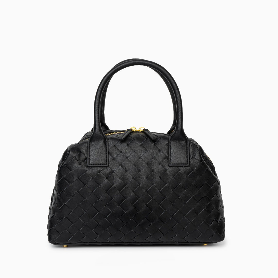 Noir Woven Handbag – FIORENE