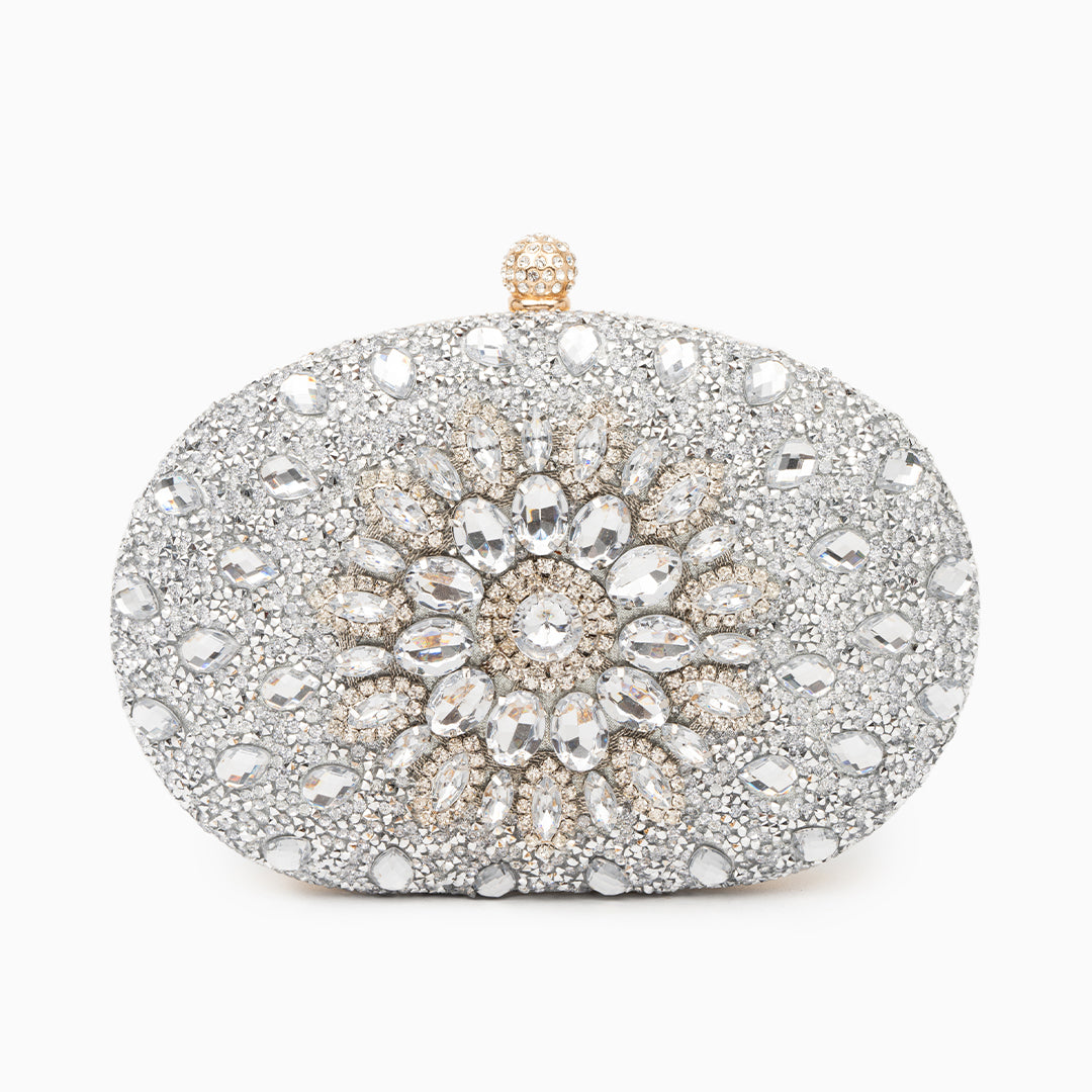Rosé Blossom Crystal Clutch – FIORENE