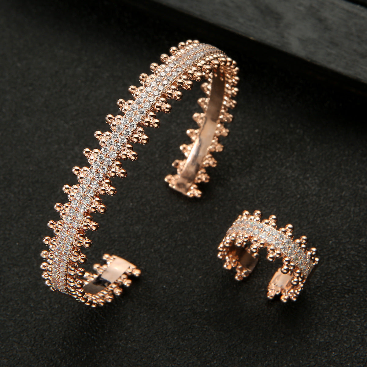 Regina Beaded Cuff & Ring Set – FIORENE